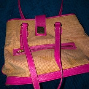 Dooney & Bourke Cream And Pink Bag